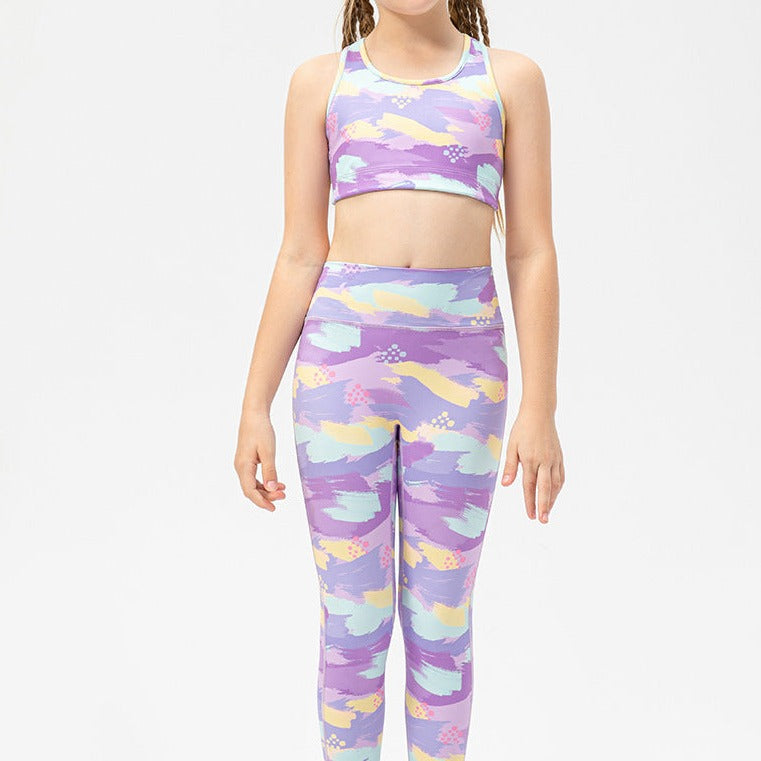 Purple, Yellow & Blue - Activewear Set