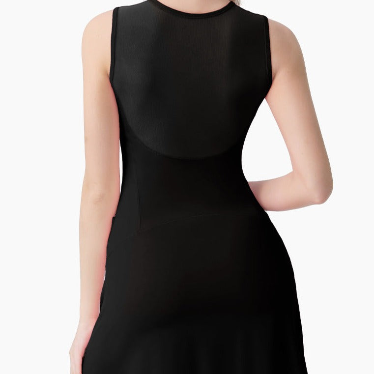 Black Zip Front Golf Dress