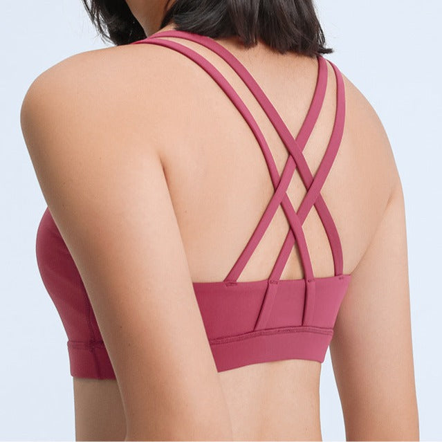 Pink-Red Sports Bra (Matching Leggings Sold Separately)