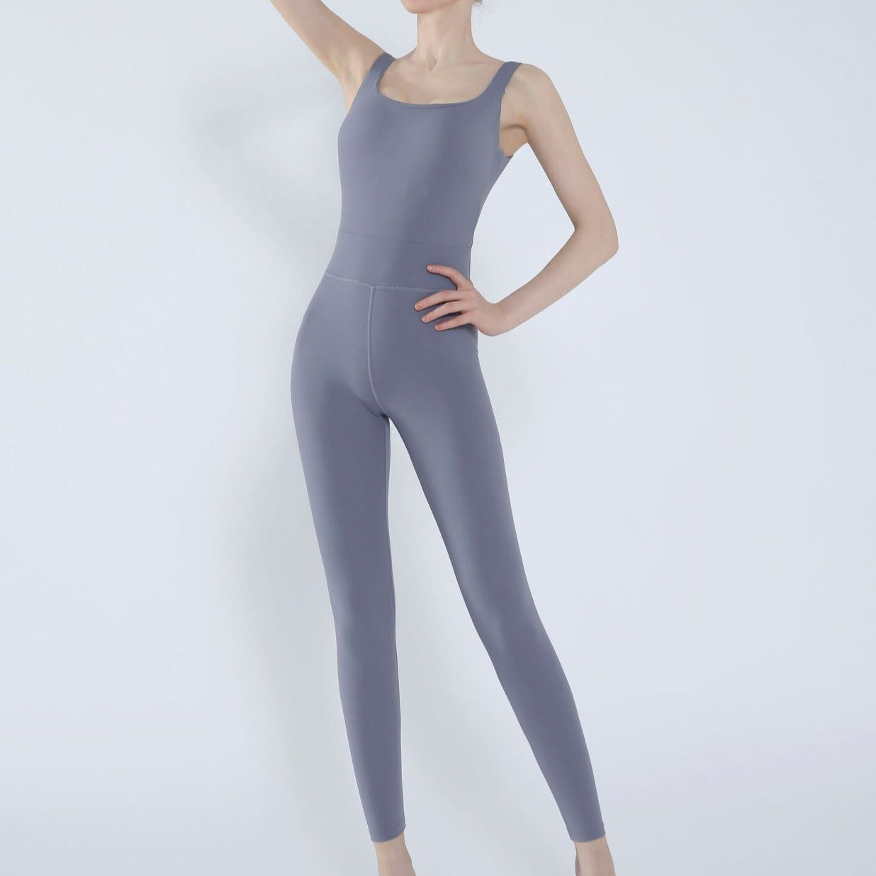 Dark Purple Double-Cross Jumpsuit