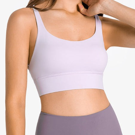 Powder Pink Multi-Cross Back Sports Bra