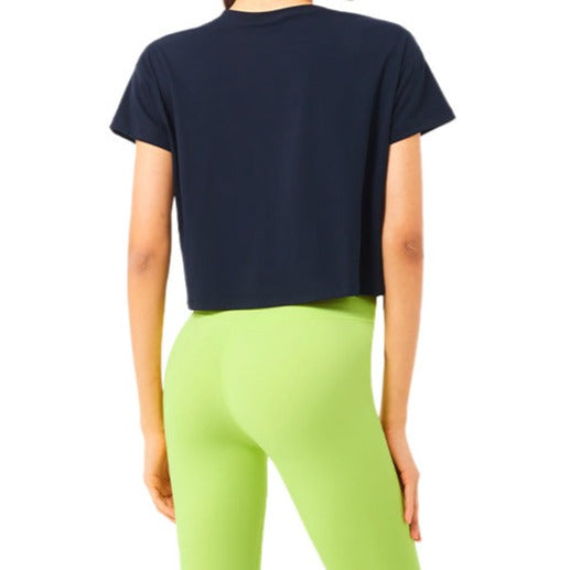 Black Short Sleeve Cropped T-shirt