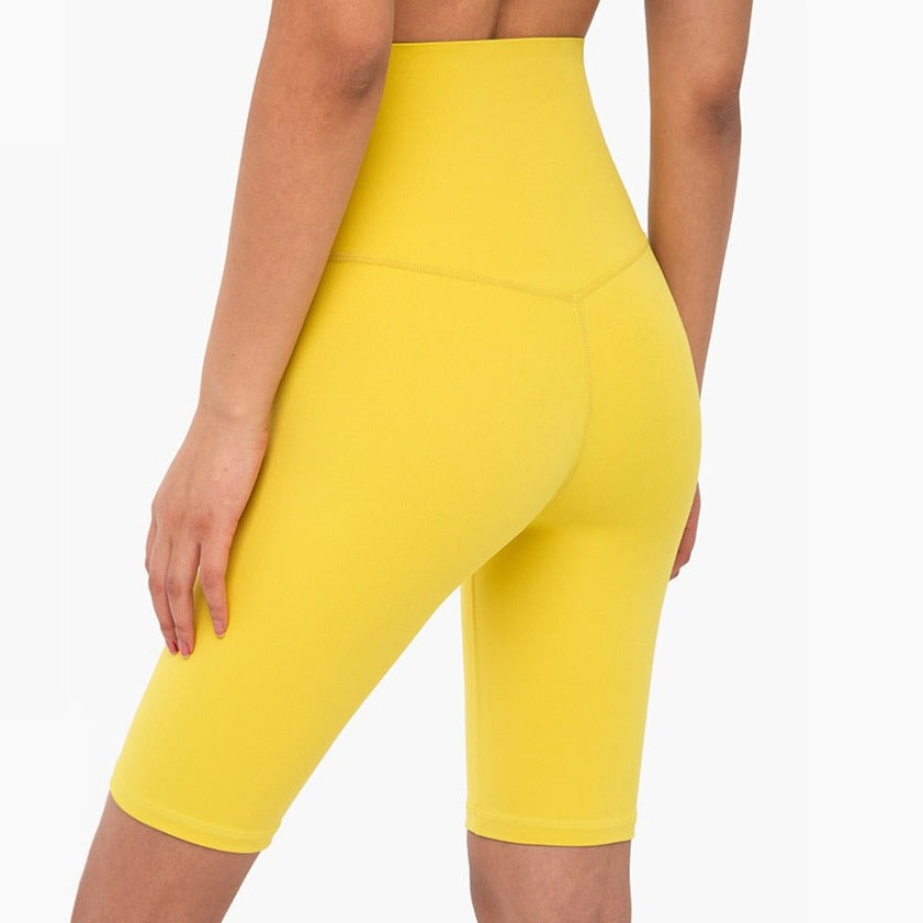 Yellow Front Knot Sports Bra