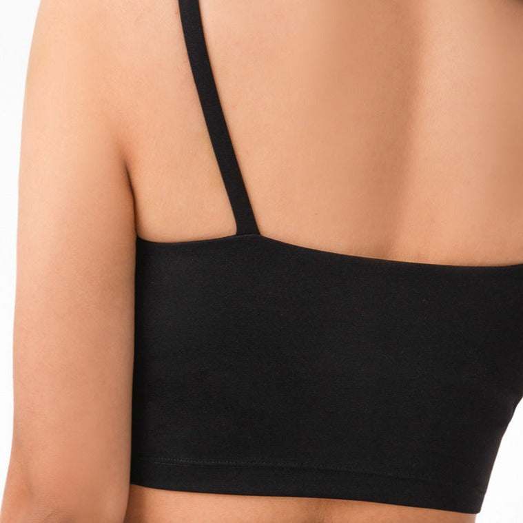 Black Front Knot Sports Bra